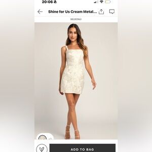 Lulus short metallic tropical dress